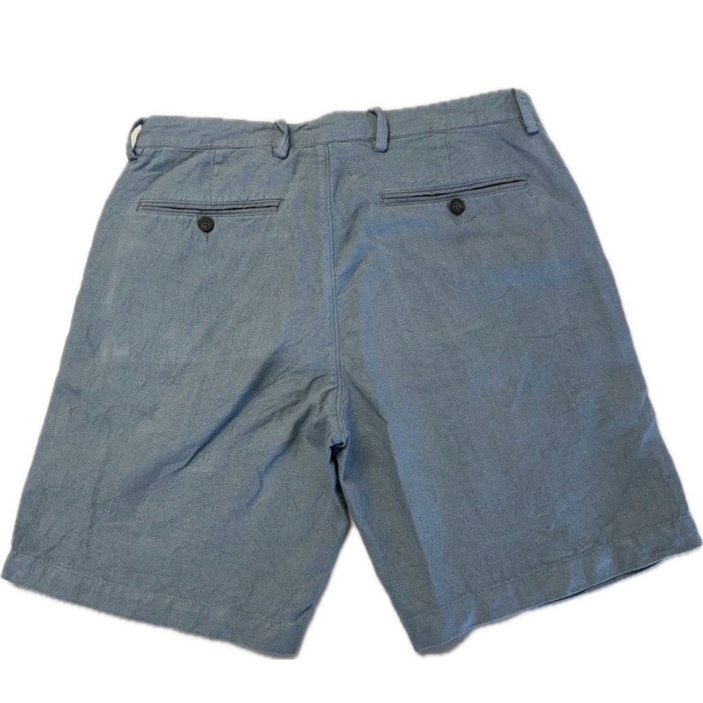 Orvis 100% Linen Flat Front Sage Green Shorts Size 34 - Picture 2 of 8